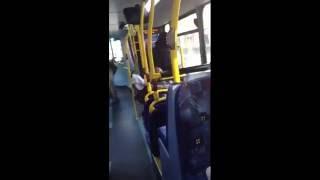 !!!Singing lady gets cussed by old Jamaican man on bus!!!