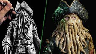 Sculpting Davy Jones From Pirates of the Caribbean Timelapse