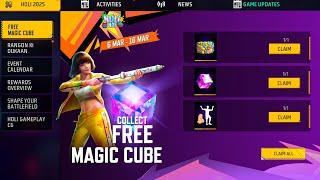 Free Magic Cube, Emote & Gloo Wall From Holi Event | Free Fire New Event | Rasmic Raaz