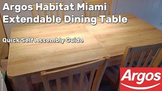 Argos Habitat Miami Dining Table Quick Self Assembly Guide #Argos #home #furniture #diningtable