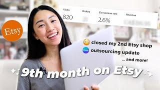 9th Month on Etsy Selling Digital Products ‍ closed 2nd shop, outsourcing, should I reveal my shop