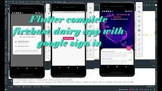 Flutter complete Firebase dairy app with google sign in