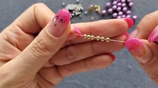 DIY珍珠项链吊坠  DIY串珠  How to make pearl pendant necklace|| beaded pendant DIY