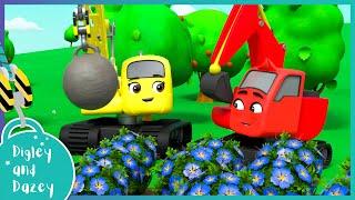The Robot Digger Is Back!   | Digley and Dazey | Kids Construction Truck Cartoons