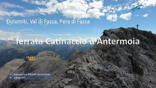 Ferrata Catinaccio d'Antermoia. Dolomiti, Val di Fassa, Pera di Fassa