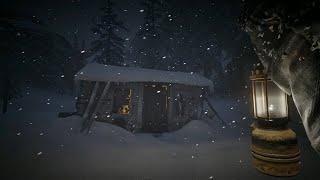 Looking Out The Window At Dormin Crest During An Overnight Snowstorm | RDR2 ASMR