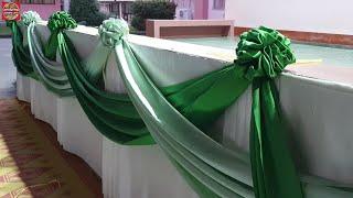 DIY 12 Flower Scallop Design Elegant Cloth Decoration Stage Skirting @THAILAND STORY LIFE