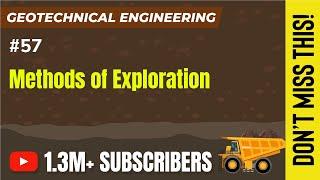 Methods of Exploration - Sub-Surface Investigation - Foundation Engineering GATE