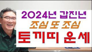 2024년 토끼띠운세 조심 또 조심하자! 갑진년 토끼띠운세  - 99년 기묘생,87년 정묘생,75년 을묘생,63년 계묘생,51년 신묘생