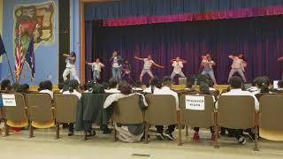 Janae Crawford Art showcase at school Dance Routine