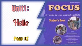 Focus – Student’s book – 3ème année collège page:12