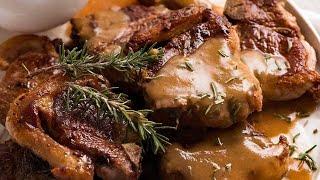 Lamb Chops with Rosemary Gravy (loin chops, forequarter, cutlets)