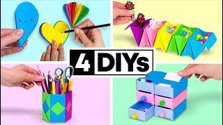 4 Bricolages À Réaliser En 5 Minutes ! FABRIQUE TES PROPRES FOURNITURES SCOLAIRES