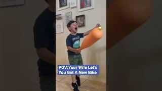 POV: Your Wife Says You Can Get A New Bike     #mtb #mountainbike #funny #kids