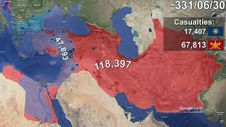 Alexander the Great's Wars in 1 minute using Google Earth