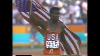 1984 Olympics Mens 100m Finals - Carl Lewis gld & Sam Graddy silvr & Ben Johnson brz imasportsphile