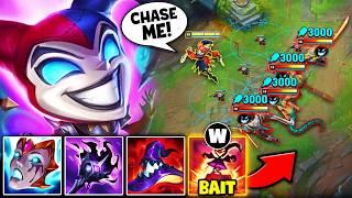 Shaco but I make the entire enemy team chase me into boxes (800 AP BOOBY TRAPS)