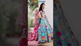 Multicolor Bridal  Floral Lehengas #multicolor #lehengas #trendingonshorts #bridalphotoshoot