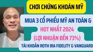 Chơi chứng khoán Mỹ: Mua 3 cổ phiếu Mỹ an toàn và HOT nhất 2024 từ tài khoản Roth IRA