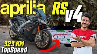 323 KM SON HIZ  Aprilia RSV4 İle Otobanda Full Gaz 