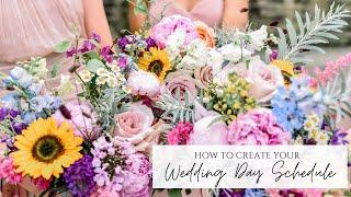 How to create your WEDDING DAY SCHEDULE