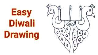 How to draw rangoli From E Letter | Alphabet drawing| Easy Candle Drawing| Easy Drawing|