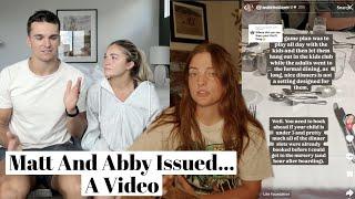 Matt And Abby Issued… A Video