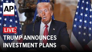 LIVE: Donald Trump announces investment plans