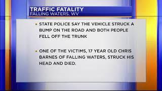 One Person dies in a crash in Falling Waters, West Virginia