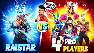 Raistar vs 4 Pro payers  Only One Tap Challenge Who will Win ?