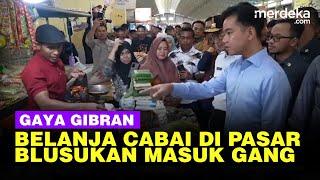 Gaya Wapres Gibran Borong Cabai Bawang di Pasar Maros Hingga Blusukan Keluar Masuk Gang