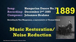 Brahms Recording Audio Restored audio