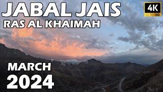 JABAL JAIS Ras al khaimah UAE (Thunderstorm) ( 4K ) Walking Tour