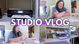 BEHIND THE SCENES OF AN ETSY STICKER SHOP | STUDIO VLOG 2023