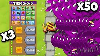 50 BAD vs TODOS TIER 5 - QUEM TANKA? - BTD6