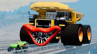 Epic escape from The Zombie Lightning McQueen Eater, Truck Eater |BeamNG.Drive