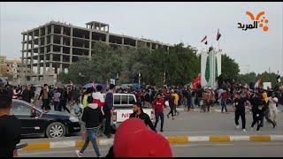 إطلاق نار وإصابات بساحة الحبوبي بعد توتر بين متظاهرين وأتباع الصدر #المربد