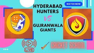 HYDERABAD HUNTERS VS GUJRANWALA GIANTS   | HBH VS GWG | T20 LIVE  PJL 2022  |CRICKET SCHOOL HINDI |