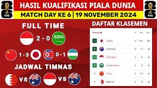 Hasil Kualifikasi Piala Dunia 2026: Indonesia vs Arab Saudi - Klasemen Kualifikasi Terbaru