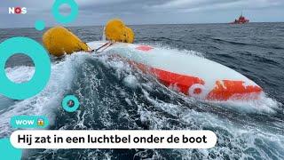 Man overleeft 16 uur onder omgeslagen boot op oceaan