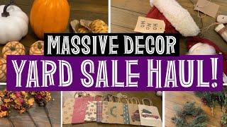 Massive Yard Sale Haul! Farmhouse Holiday Decor and More!