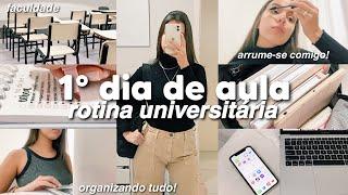 1º DIA DE AULA | rotina universitária, arrumando tudo, dicas, organização...