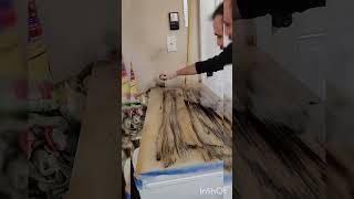 how to ruin a white freezer #woodworking #memorialstone #diy #skymaker #artist #painting #artwork