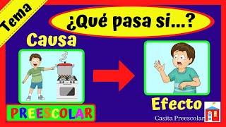 ¿QUÉ PASA SI...? CAUSA Y EFECTO #Aprendeencasa #Preescolar