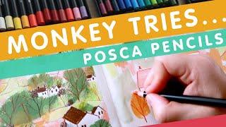 POSCA PENCILS | sketchbook process | Paint pens| Walk to See | Lake District