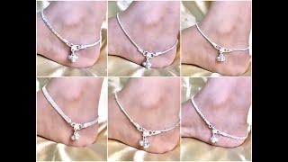 Daily Wear Silver Anklet Payal Designs With Price 2022 | Simple Payal | Chandi ki payal new designs