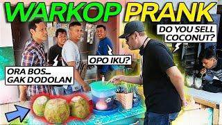 PRANK PAKAI BAHASA INGGRIS DI WARUNG KOPI 5 !!