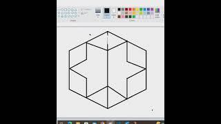 3D illusion Drawing.#3d Arts#,#shorts# Drawing vedio.MS Paint Drawing.