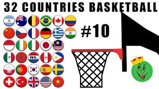 Basketball Marble Race with 32 Countries #10 \ Marble Race King