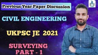 UKPSC JE PREVIOUS YEAR QUESTION PAPER|CIVIL ENGINEERING|UKPSC JE 2013 SURVEYING QUESTION|UKPSC 2021|